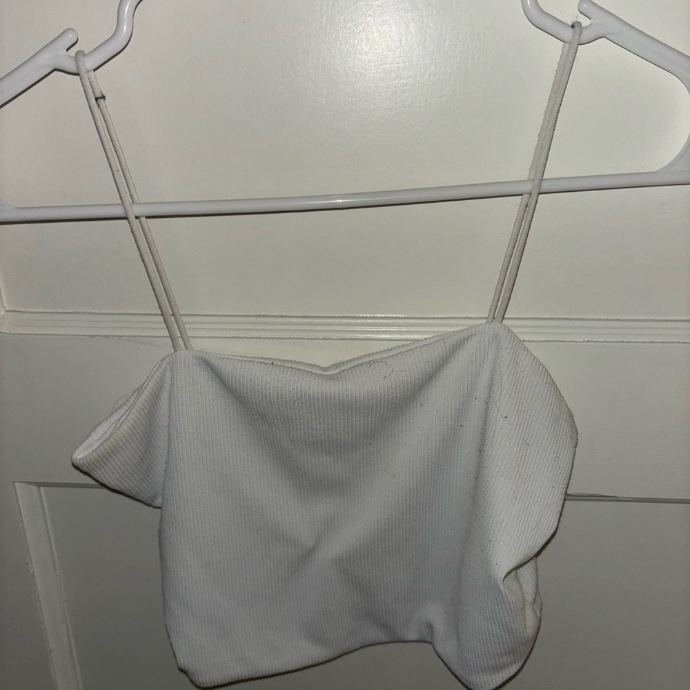 white crop top